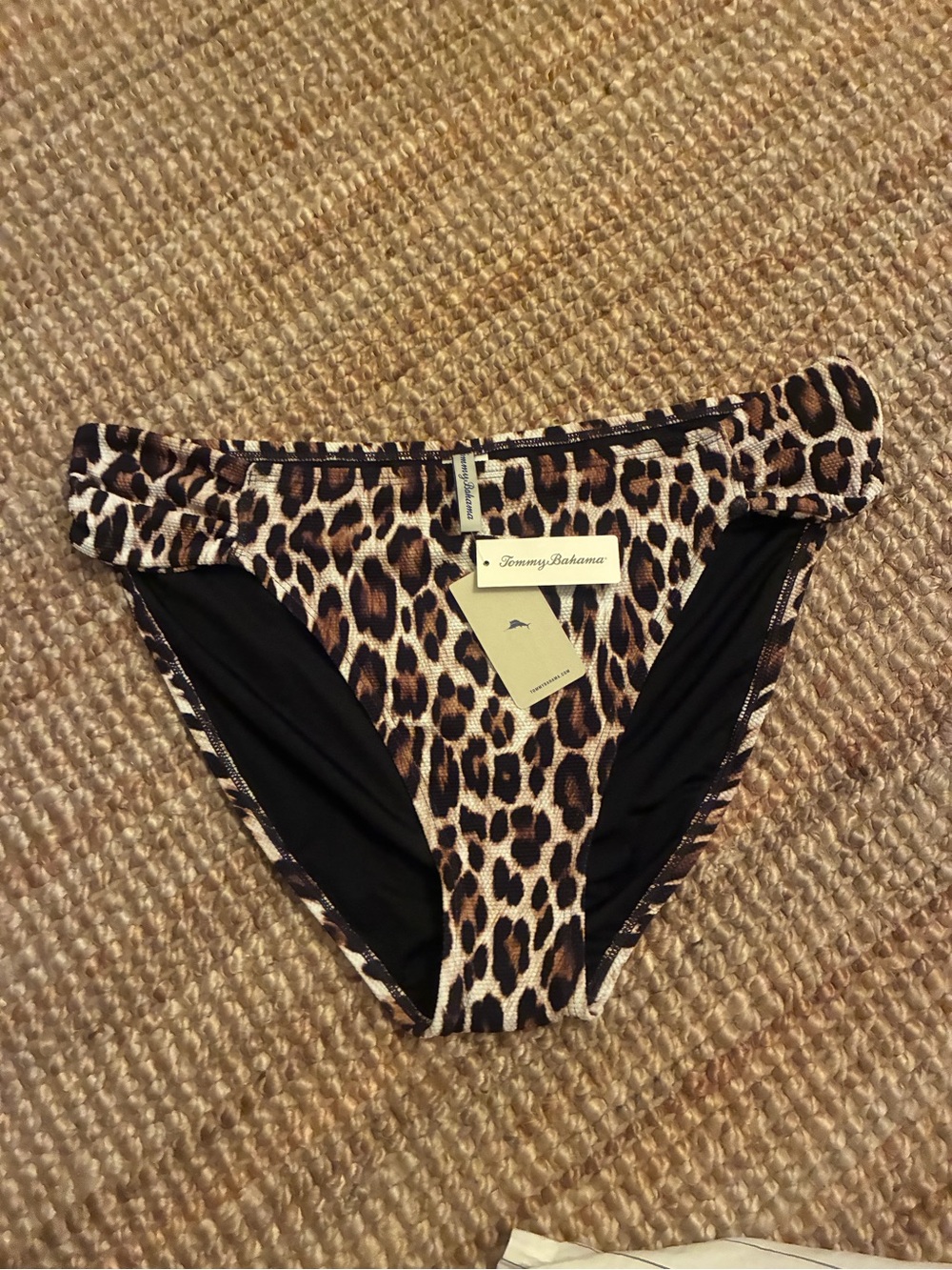 Tommy Bahama Leopard Print Bikini Bottoms - Brown & Black